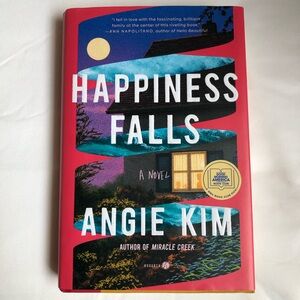 Happiness Falls Novel by Angie Kim - Red Hardcover, pet/smoke free home,like new